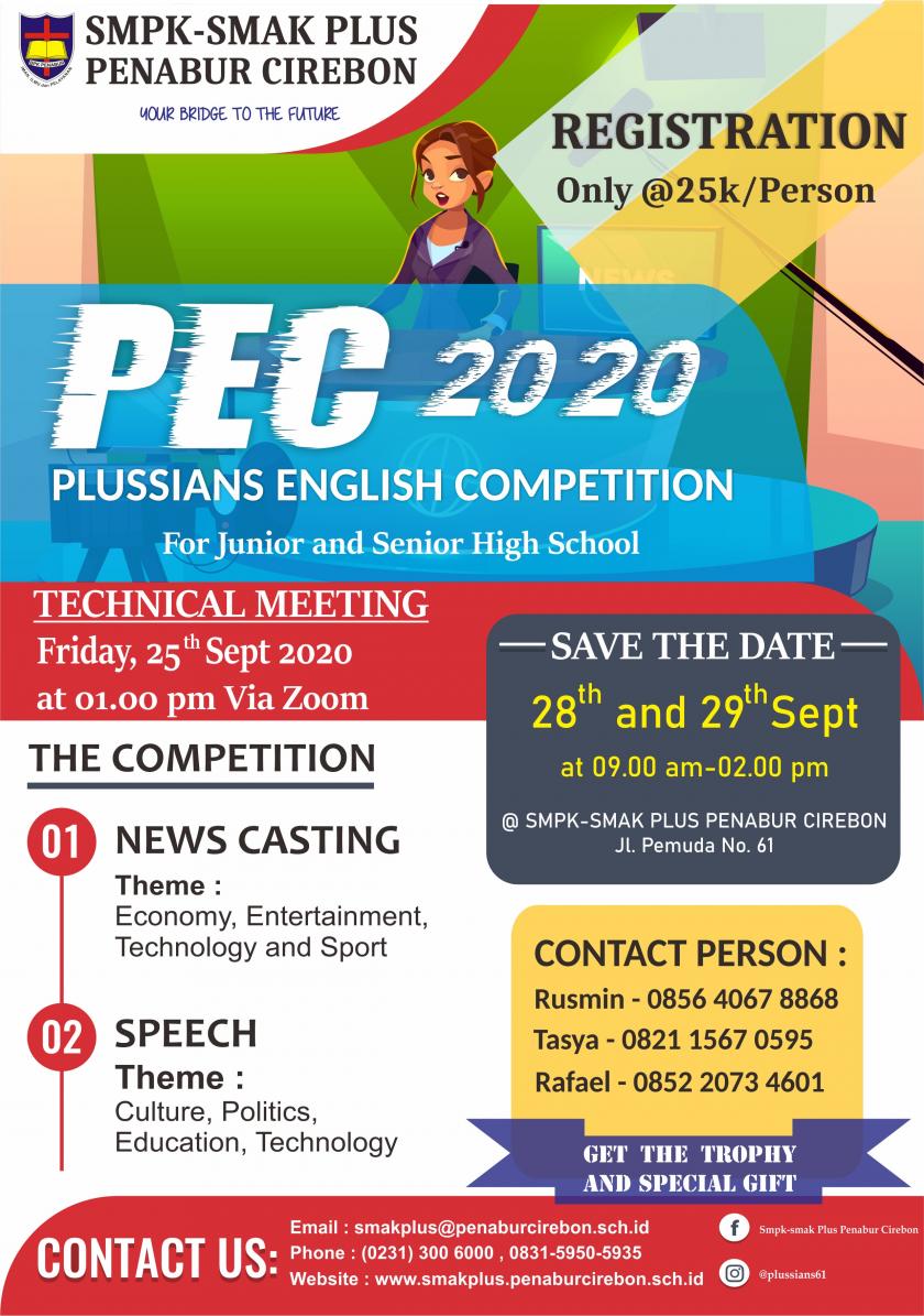 PLUSSIANS ENGLISH COMPETITION 2020 for JUNIOR HIGH SCHOOL