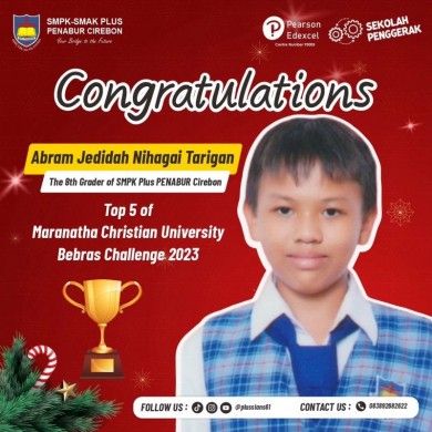 Top 5 of Maranatha Christian University Bebras Challenge 2023 for ’Penggalang’ Category, with the score of 85.00