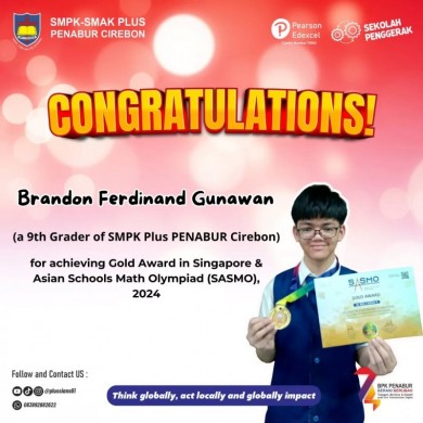 Gold Award in Singapore & Asian Schools Math Olympiad (SASMO), 2024