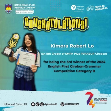 3rd Winner of The 2024 English First Cirebon-Grammar Competition Category B