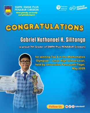 Top 6 in the Mathematics Olympiad – Junior High School Level, held by Universitas Pancasakti Tegal, May 2025.