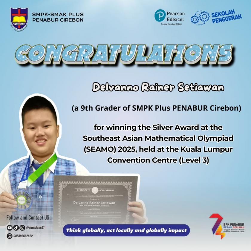 Congratulations Delvanno for Winning the Silver Award at SEAMO 2025